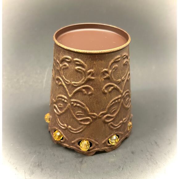 Victorian Gothic Style Ornate Cast Metal Photo Frame & Votive Candle Holder Set - Picture 5 of 5